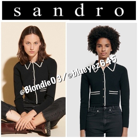 Sandro Leanna Cropped Cardigan 1/S - Picture 1 of 5